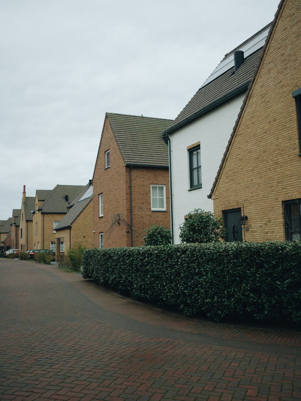 row of suburban houses